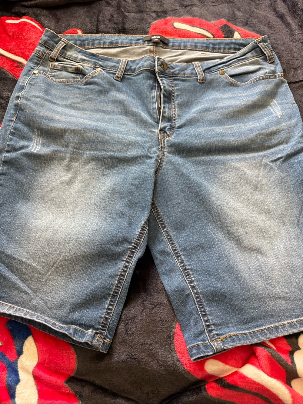 ellos Blue Denim Bermuda Shorts - Casual Five-Pocket
